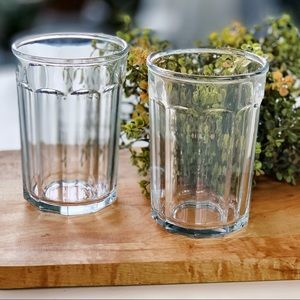 Double Old Fashioned clear glasses jelly jars storage H-5 1/2”